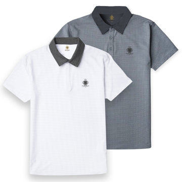 Set of 2 Polo T-Shirts (White & Grey)